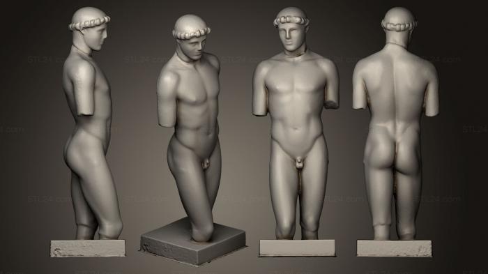 Статуи античные и исторические (Критиос Кнабе, STKA_1182) 3D модель для ЧПУ станка